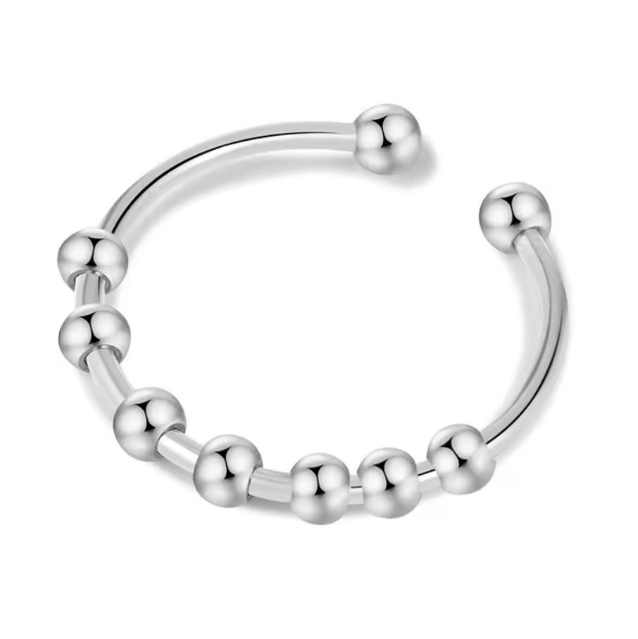 Bague Élysia Éclat Argent et ebook "Anxiété : 7 jours pour t'aider à te retrouver"